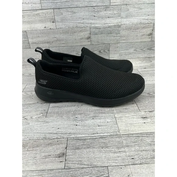 Skechers GoWalk Joy Women Size 7.5 Black Mesh Slip On Walking Shoes 15600TX BBK - Picture 11 of 13